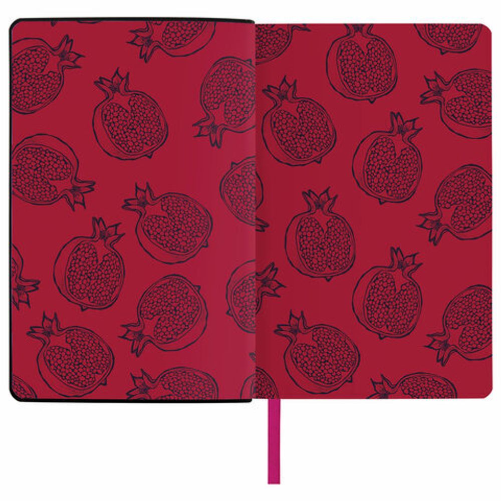 Ежедневник недатированный А5 (138х213 мм), BRAUBERG VISTA, под кожу, гибкий, 136 л., "Pomegranate", 112022