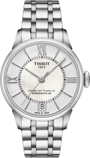 Женские часы Tissot T099.207.11.188.00 Chemin des Tourelles Powermatic 80 Lady