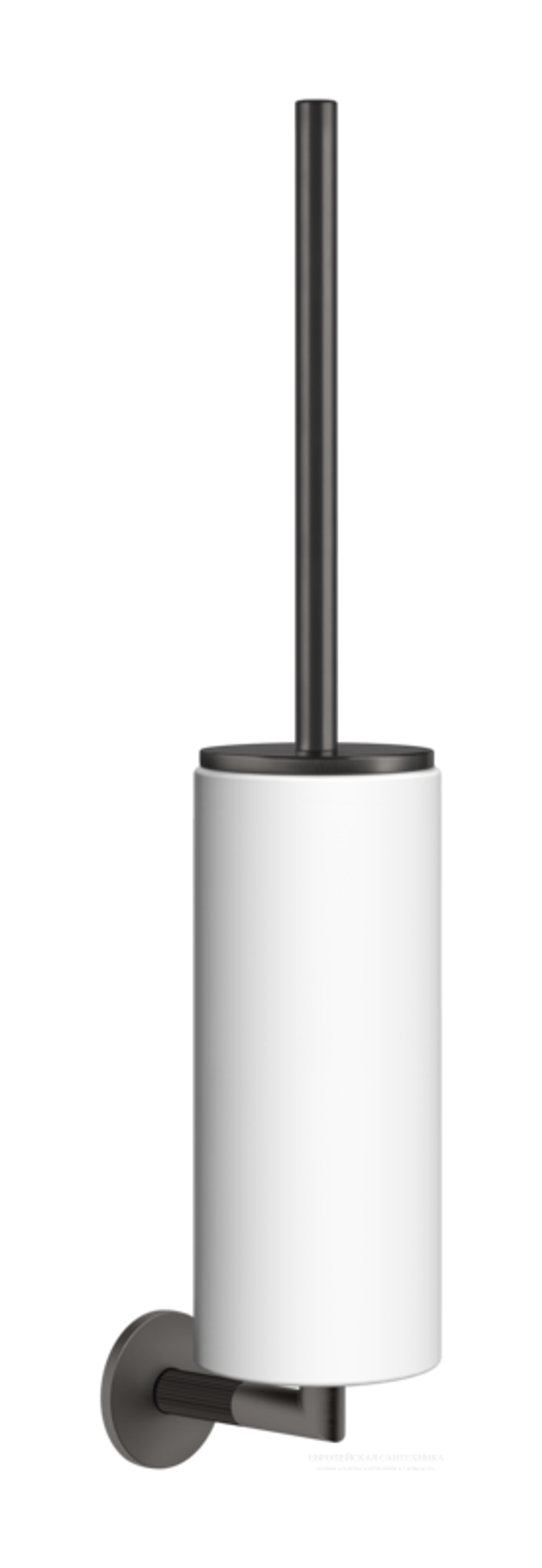Ёршик Gessi Ingranaggio, настенный, цвет White/Black Metal Brushed PVD