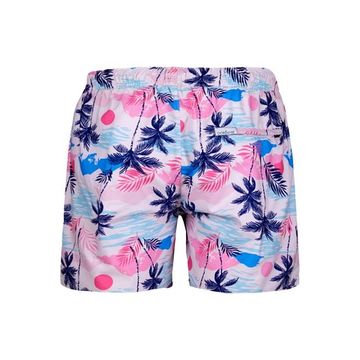 Мужские шорты для плавания розовые с принтом DOREANSE 3821