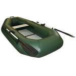 Лодка ПВХ Polar Bird Чирок Гребная PB-230Т Teal со стеклокомпозитной сланью и банкой Зелёная