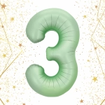 Шар фольгированный 32'/81см «Цифра «3» (зеленый)