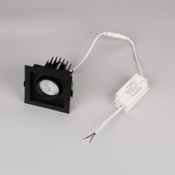 Светильник MS-VORTEX-BUILT-S90x90-12W Day4000 (BK-BK, 40 deg, 230V) (Arlight, IP20 Металл, 5 лет) 057962