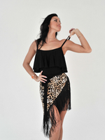 Боди на бретельках с воланом