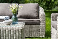 "Кон Панна" диван из искусственного ротанга двухместный, цвет бежевый