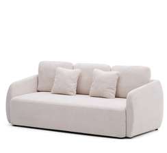 Трехместный диван-кровать Laira, 225 см, шенилл цвета экрю 