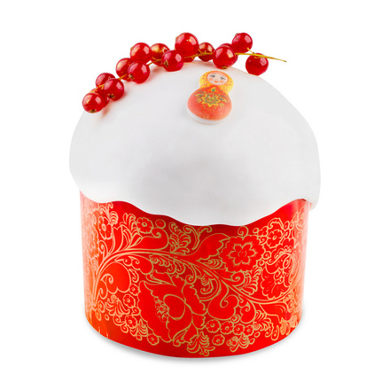 Форма бумажная (d90xh90мм) "Красная Пасха", 1 шт