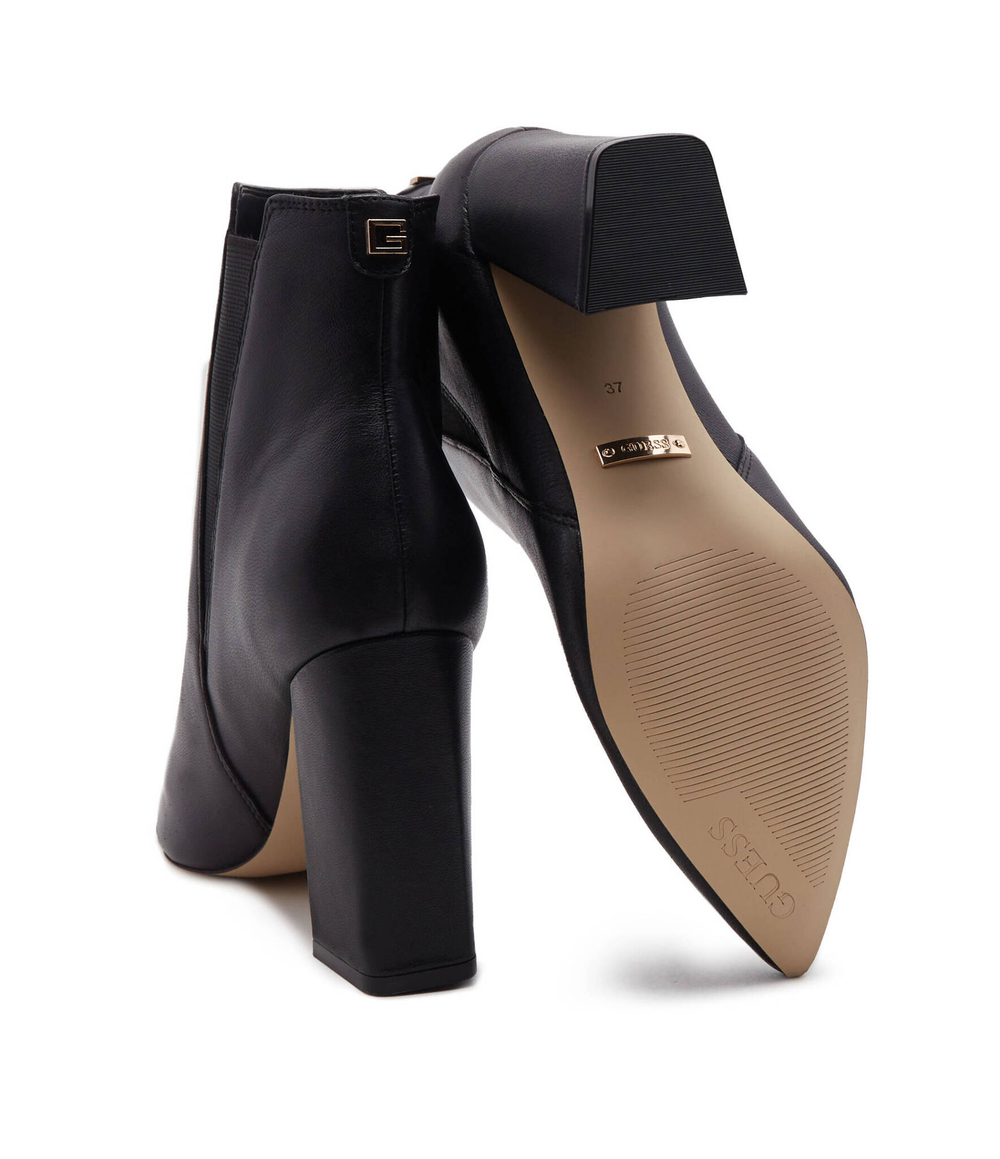 Кожаные ботильоны на каблуке Guess - черный(FL8AVH LEA10)