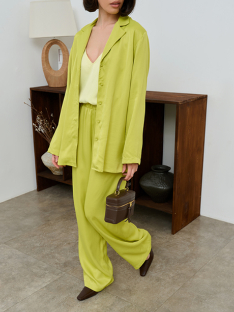 Рубашка с длинным рукавом лайм