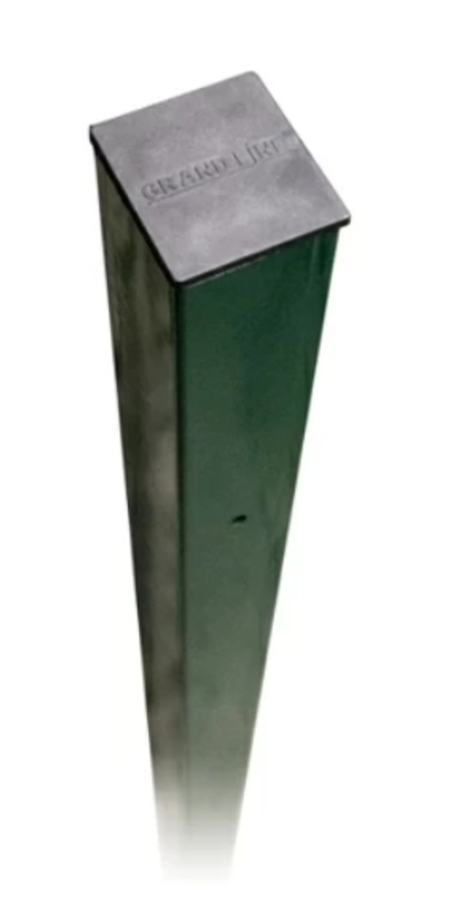 Столб 62х55х1,4х2000м с отверстиями зеленый/коричневый Grand Line