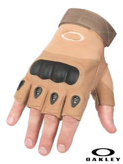 Перчатки беспалые с костяшками Oakley Factory Pilot Gloves (OK-323). Койот