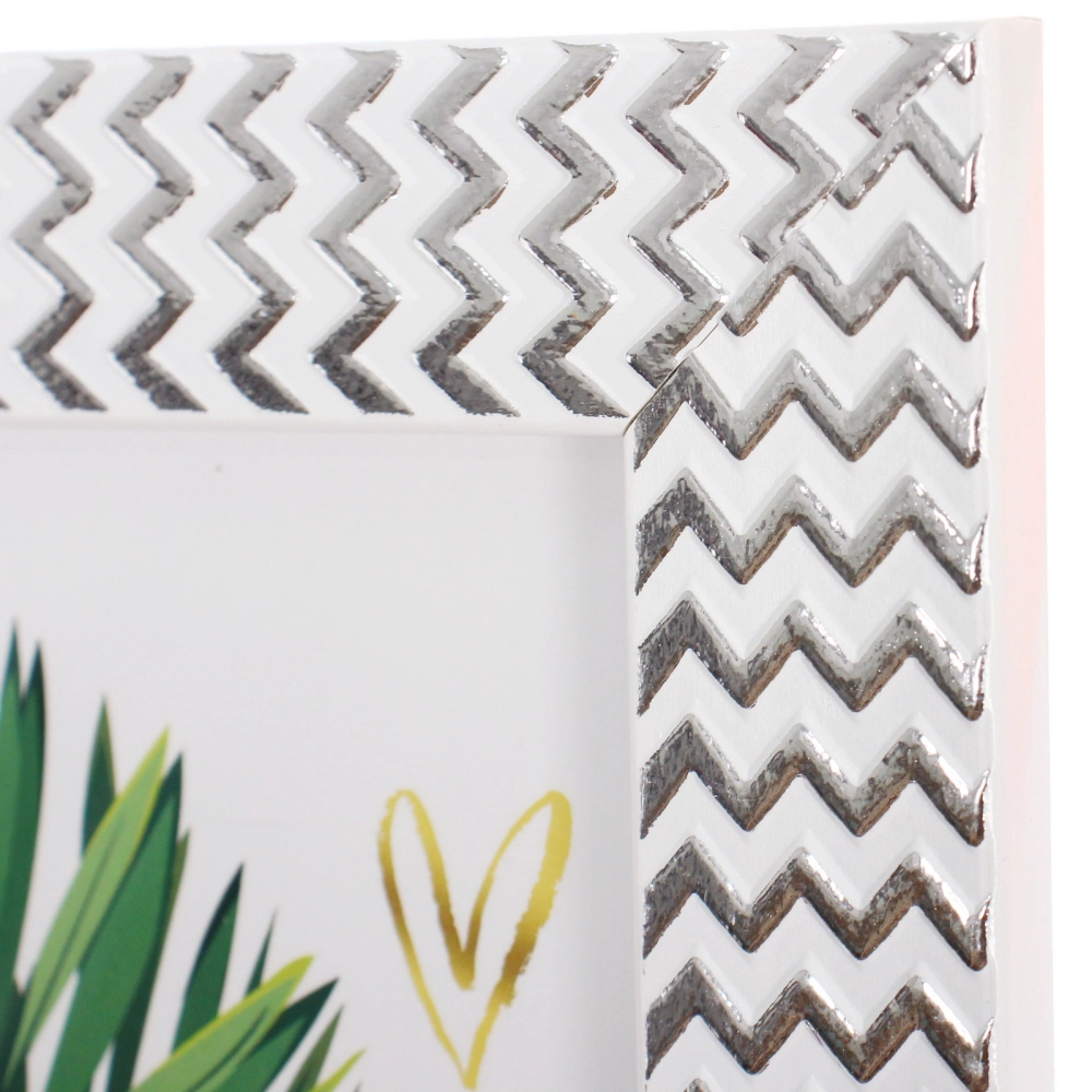 Фоторамка 10*15см «Неаполь» серебро, пластик