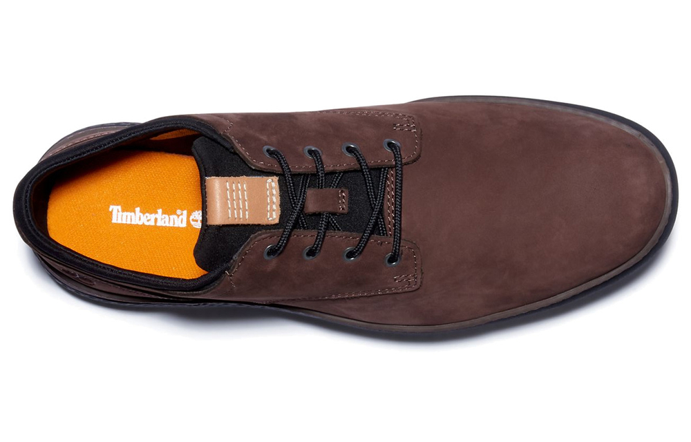Timberland Cross Mark Casual Leather Shoes Men"s Dark Brown