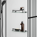 Душевая кабина Niagara Standart ST90/15QL/KL/BKT (90х90х225) низкий поддон(15см),черный,стекло прозрачное,3 места