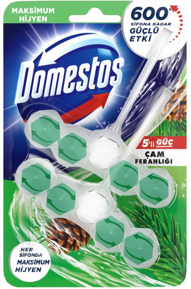 DOMESTOS БЛОК ДЛЯ УНИТАЗА POWER 5 СВЕЖЕСТЬ СОСНА 7X110Г