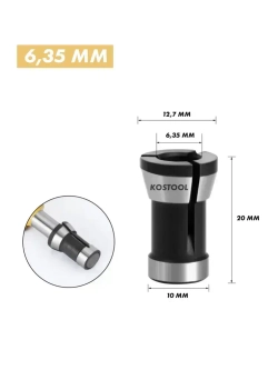 Цанга для фрезера 6,35 мм