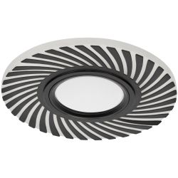 DK LD32 BK /1 Светильник ЭРА декор cо светодиодной подсветкой MR16, 220V, max 11W, черный | Встраиваемые LED светильники