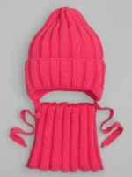 Шапка для девочки осенняя и снуд вязаный