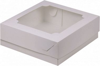 Коробка для зефира 20х20х7 см Белая