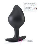 Анальная пробка Rocking Force L для электростимуляции - 10,5 см. (Цвет: черный)