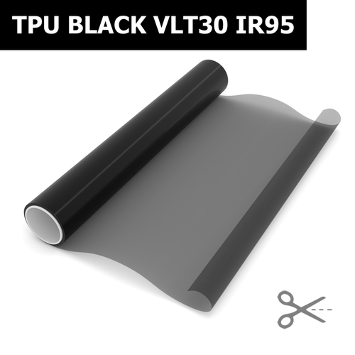 Пленка антигравийная TPU BLACK VLT30 IR95 ControlTek, на отрез (размер 1,52x15м.)
