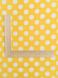 Ткань бязь плательная, рис. "Горох 18 мм", ширина 150 см, арт. 18.1