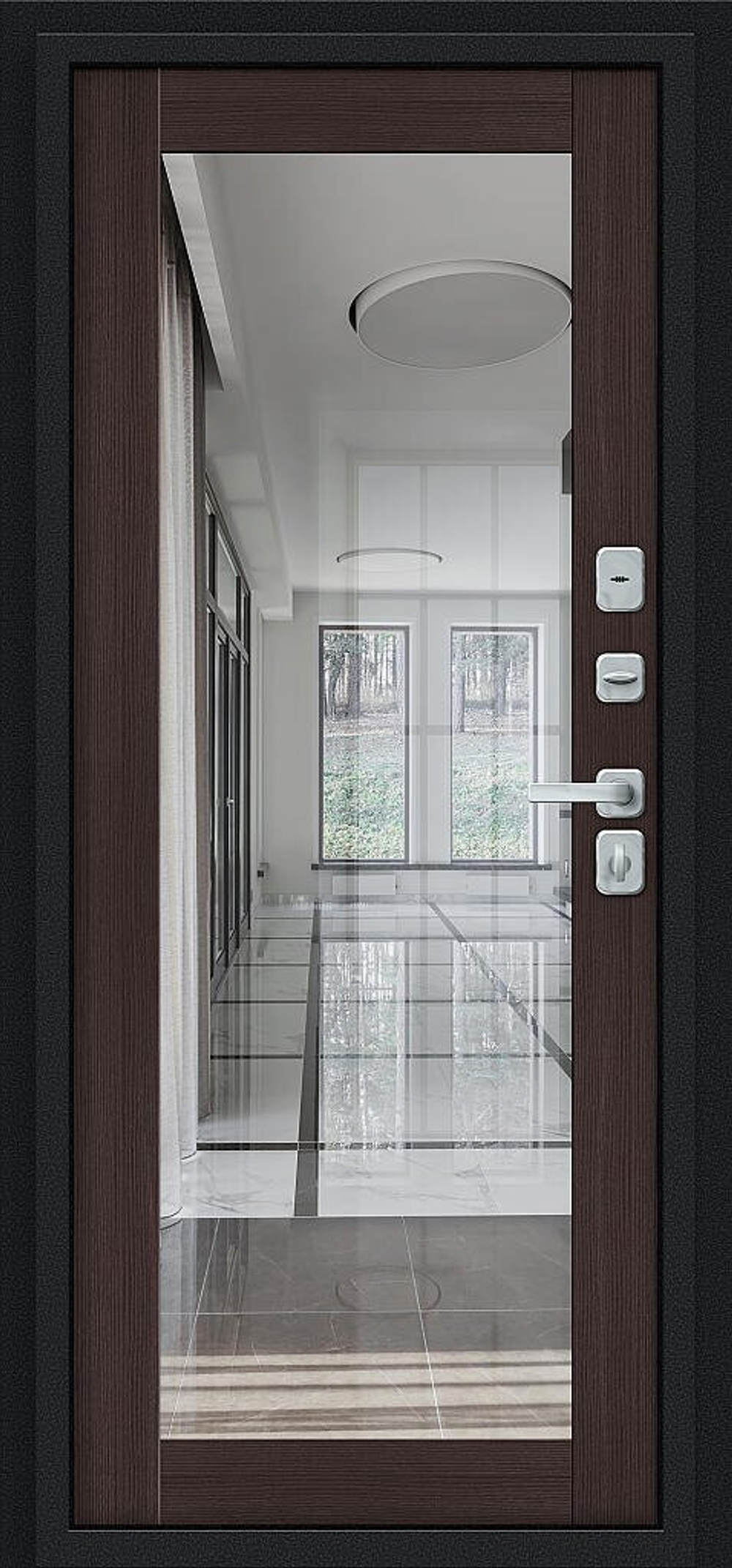 Thermo Флэш МФ/BChrome Букле черное/Wenge Melinga 205*96 левое