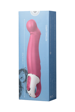 Нереалистичный вибратор Satisfyer Vibes Petting Hippo, силикон, красный, 22,9 см.