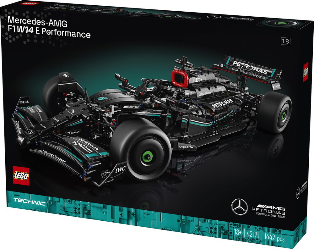 Конструктор лего техник Гоночная машина мерседес-AMG F1 W14 Performance 42171 | LEGO Technic Mercedes 1642 детали | 18+