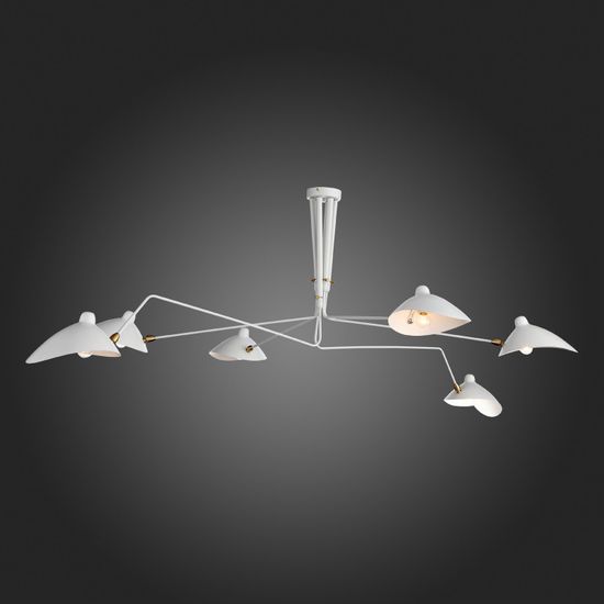 SL305.502.06 Люстра потолочная ST-Luce Белый/Белый E27 6*60W SPRUZZO