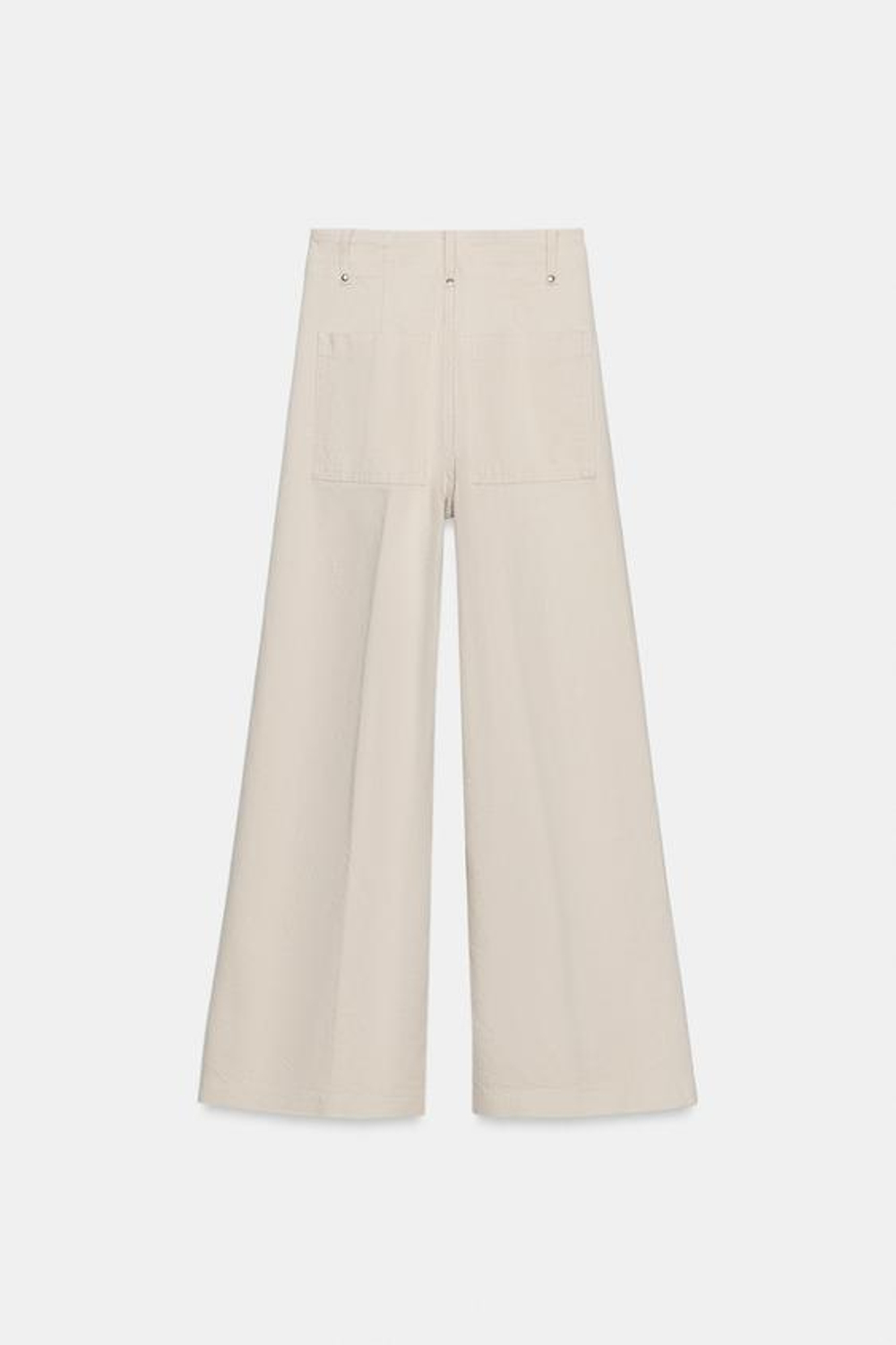 ZARA ДЖИНСЫ WIDE LEG С ВЫСОКОЙ ПОСАДКОЙ — ZW COLLECTION, ПЕСОЧНЫЙ