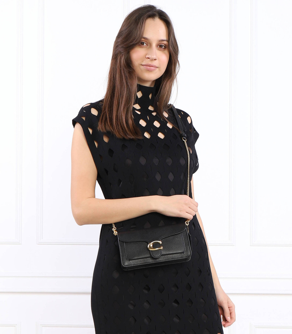 Кожаная сумка-мессенджер Tabby Coach - черный(CE772)