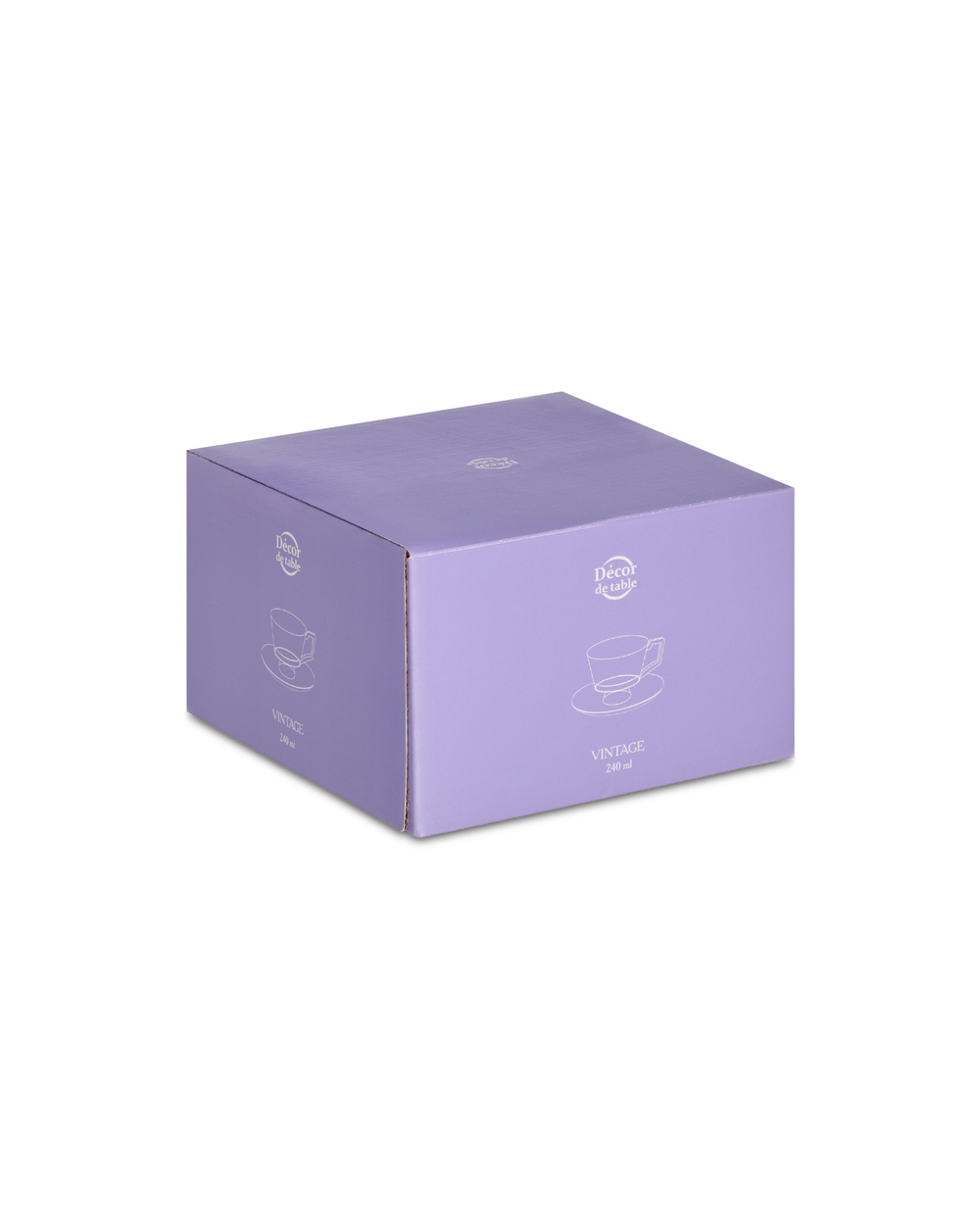 Чашка чайная с блюдцем 240мл Decor de table Винтаж Магнолия ультрамарин