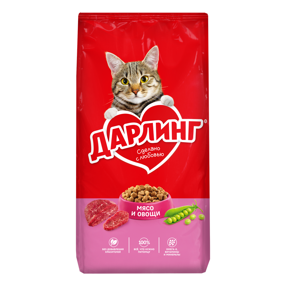 Дарлинг (с) Мясо/овощ.2кг. д/взр.кошек