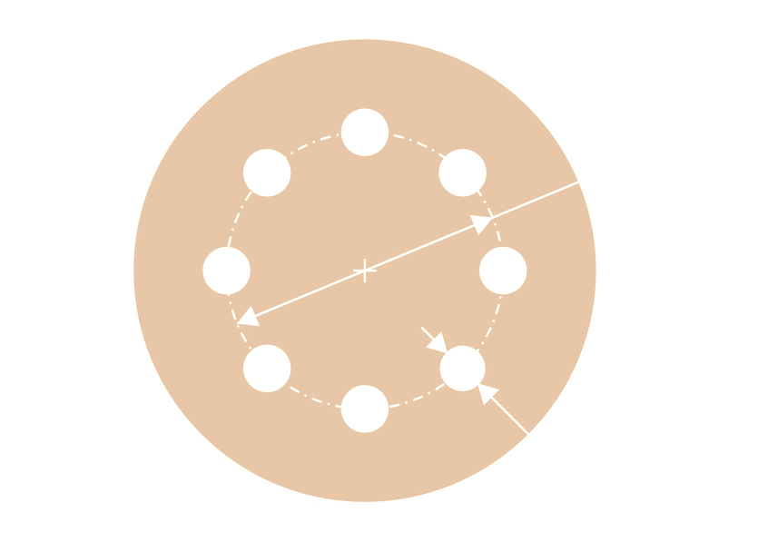 Диск клетированный 125 P80 (8 отверстий)