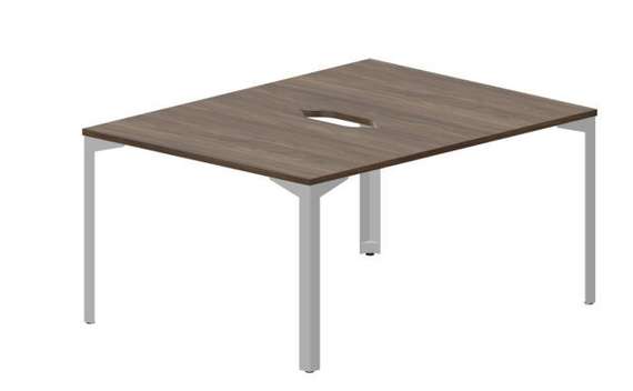 Составной стол на 2 рабочих места 118х156,6х75см (2 эргономичных выреза)