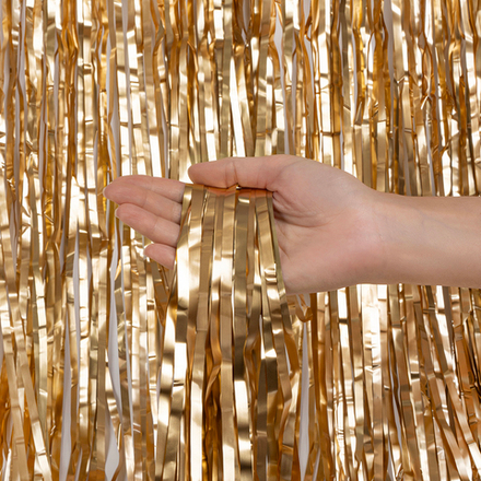 Занавес "Дождик" шампань 1*2 м