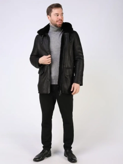 Дубленка зимняя натуральная с капюшоном