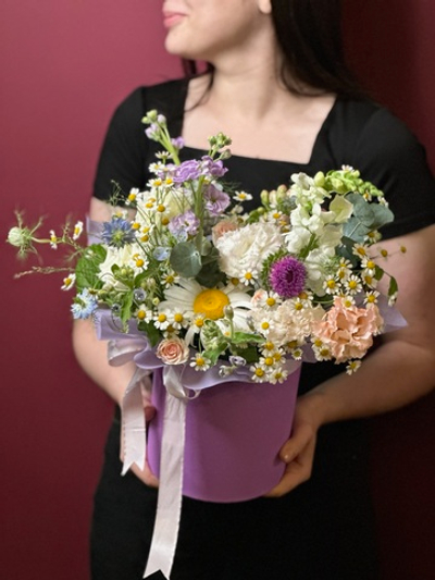 Цветы в коробке «Дыхание лета»