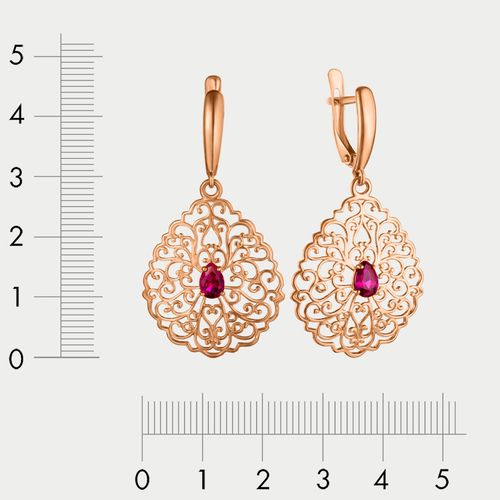 Серьги женские длинные с фианитами