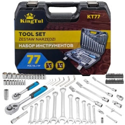 Набор инструментов 77пр. 1/4'', 1/2'' KINGTUL KT-KT77