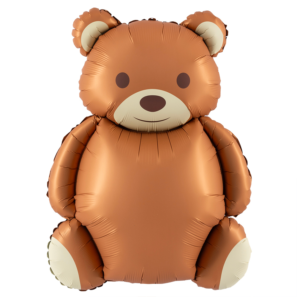 Шар (35''/89 см) Фигура, Мишка, Сатин, 1 шт. Ж4