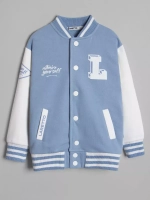 Голубой бомбер детский для школы и сада