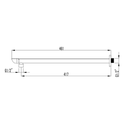 Держатель настенный Lemark LM4987CW для лейки верхнего душа
