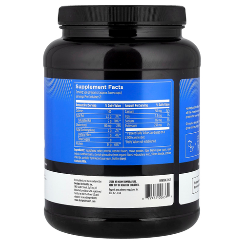 Designs For Health, Designs For Sport®, гидролизованный изо-сывороточный протеин, шоколад, 819 г (1,81 фунта)