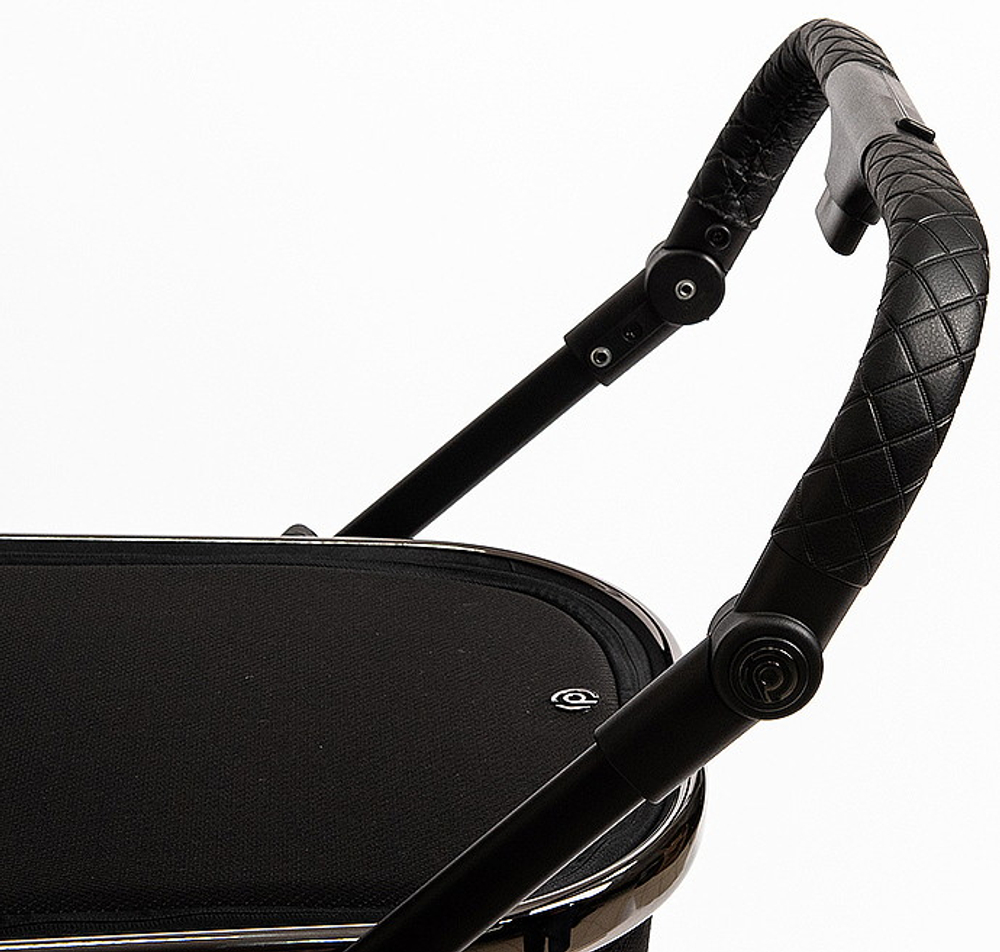 Детская коляска Peppy Tecla 3 в 1 с автокреслом Rise Milk Shadow Black Chrome Edition (Черный)