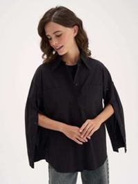 Рубашка из 100% хлопка "Уголь" женская