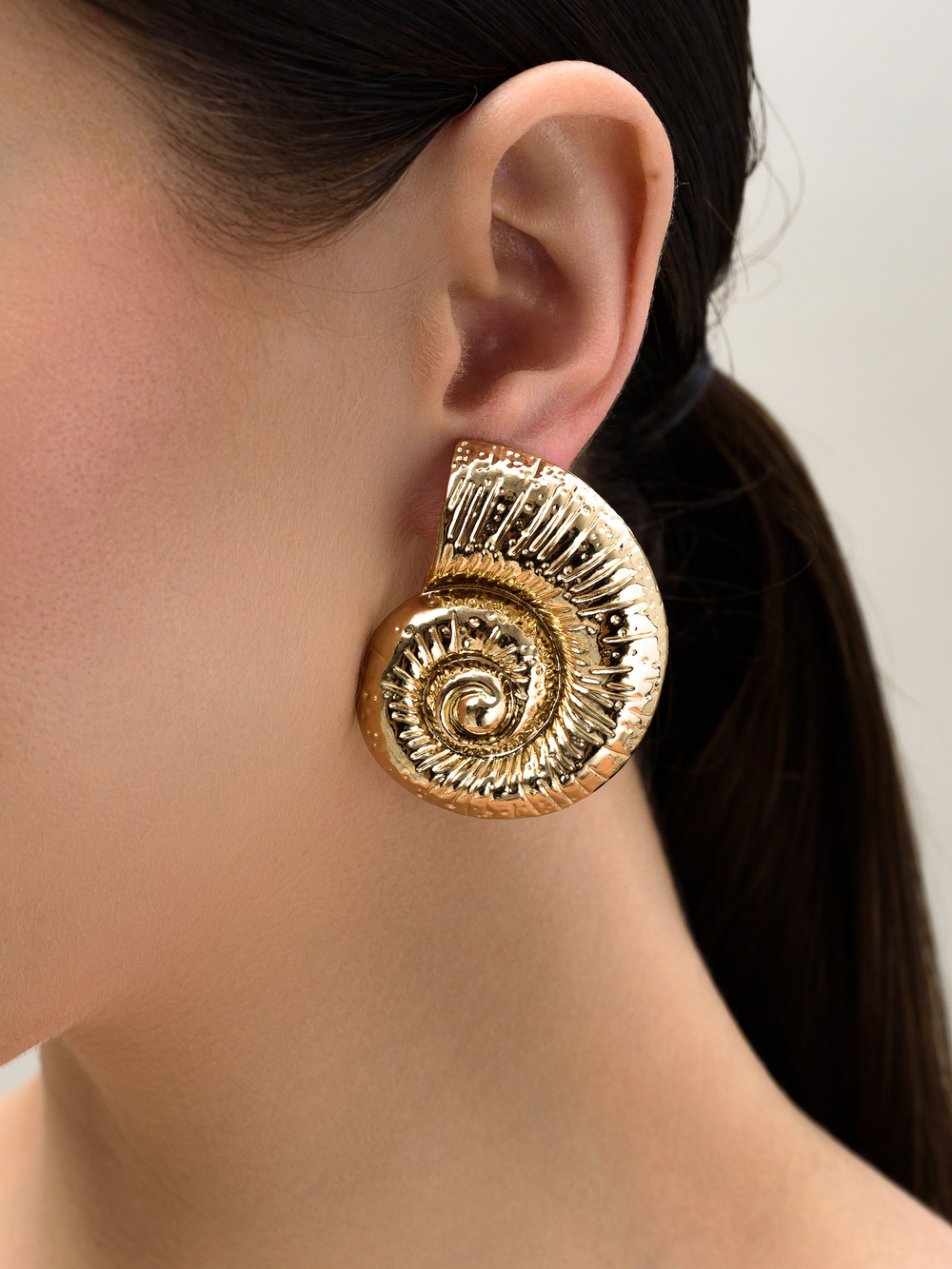 Серьги "Old shell" Gold