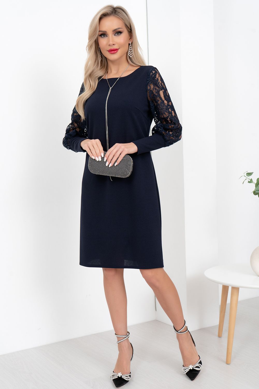 Платье Снежана (синий) Р11-2002 Nikol (Акция)