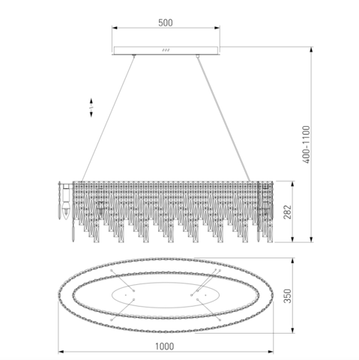 Подвесная хрустальная люстра 10*Е14 60159/10 хром Blitz Eurosvet